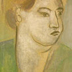 Cabeza de mujer en verde, 1986
